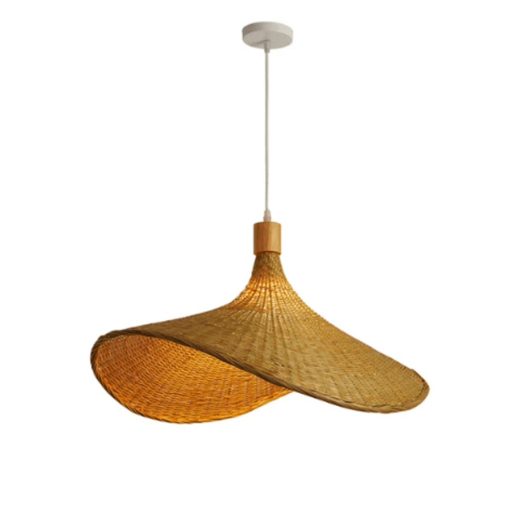 Natural Rattan Pendant Light | Rustic Lighting for Living Room & Dining Room | Handmade Design | Stornfield
