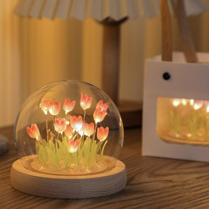 Tulip Night Light LED on Batteries – Soothing Wireless Light for Bedroom and Kids Room | Stornfield