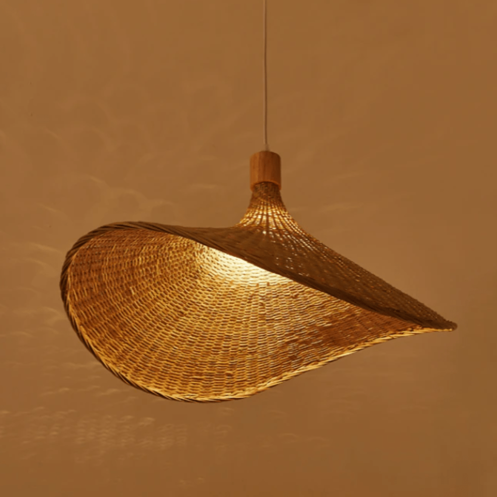 Natural Rattan Pendant Light | Rustic Lighting for Living Room & Dining Room | Handmade Design | Stornfield