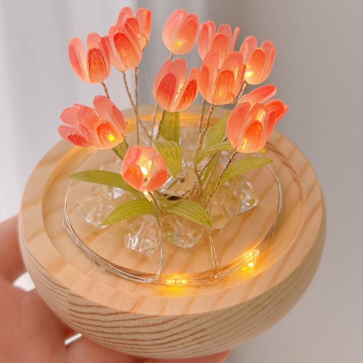 Tulip Night Light LED on Batteries – Soothing Wireless Light for Bedroom and Kids Room | Stornfield
