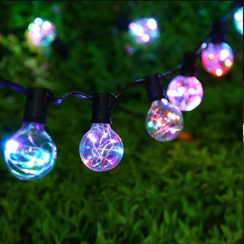 Stornfield | 35 FT G40 Outdoor LED String Lights Connectable Dimmable Waterproof Patio String Lights Decorative Lighting with Remote Control for Garden, Wedding, and Party Decorations