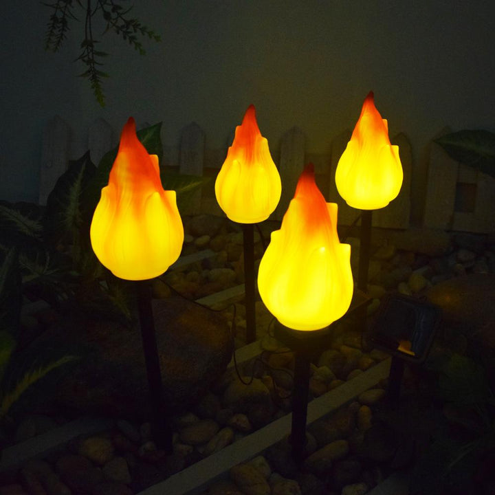 Stornfield | Solar Outdoor Lights with Flickering Flame, Outdoor Solar Lights, Waterproof LED Flame Torches, Solar Outdoor Lights for Camping Garden Landscape Patio Path Outdoor Decor