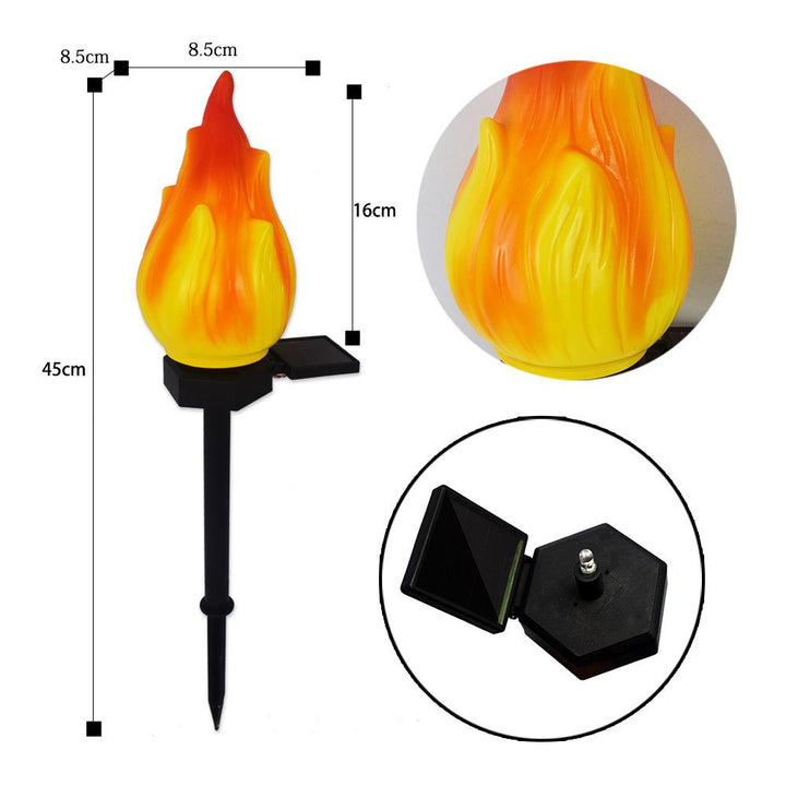 Stornfield | Solar Outdoor Lights with Flickering Flame, Outdoor Solar Lights, Waterproof LED Flame Torches, Solar Outdoor Lights for Camping Garden Landscape Patio Path Outdoor Decor