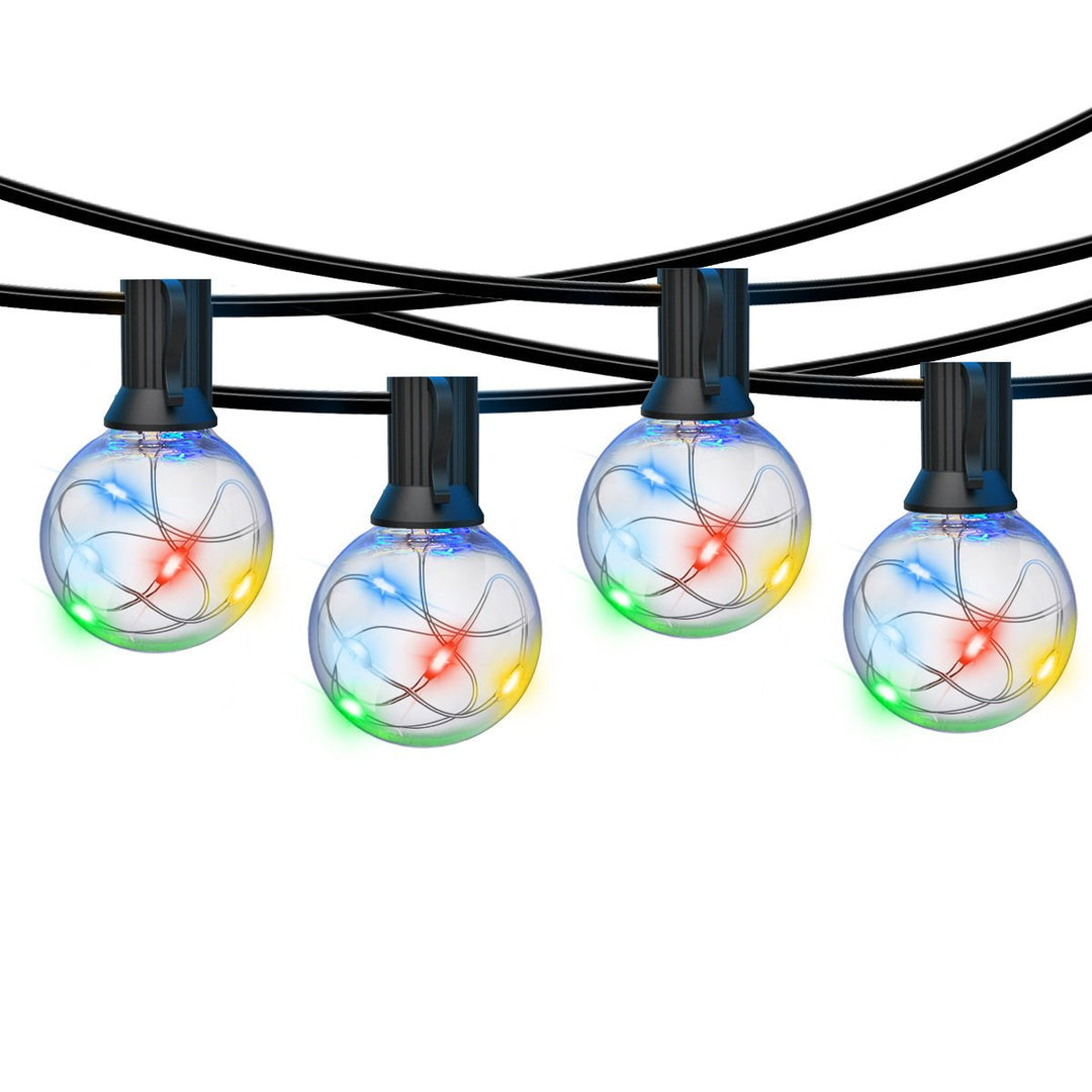 Stornfield | 35 FT G40 Outdoor LED String Lights Connectable Dimmable Waterproof Patio String Lights Decorative Lighting with Remote Control for Garden, Wedding, and Party Decorations