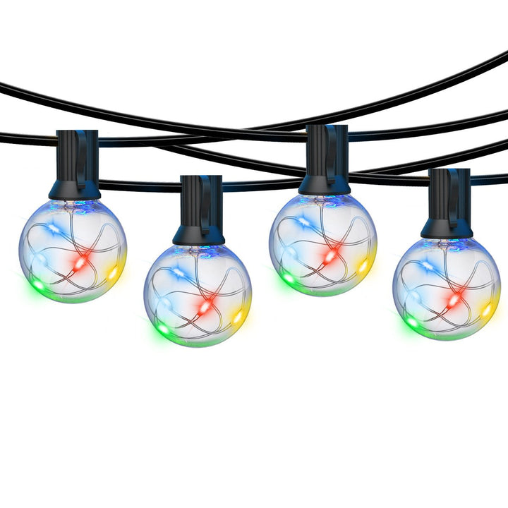 Stornfield | 35 FT G40 Outdoor LED String Lights Connectable Dimmable Waterproof Patio String Lights Decorative Lighting with Remote Control for Garden, Wedding, and Party Decorations