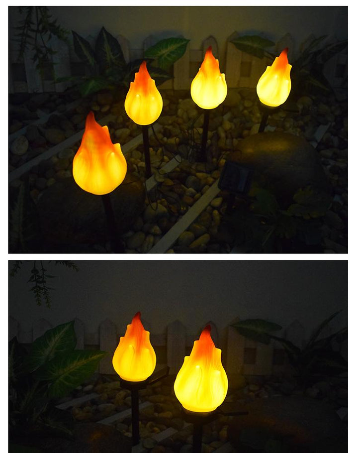 Stornfield | Solar Outdoor Lights with Flickering Flame, Outdoor Solar Lights, Waterproof LED Flame Torches, Solar Outdoor Lights for Camping Garden Landscape Patio Path Outdoor Decor