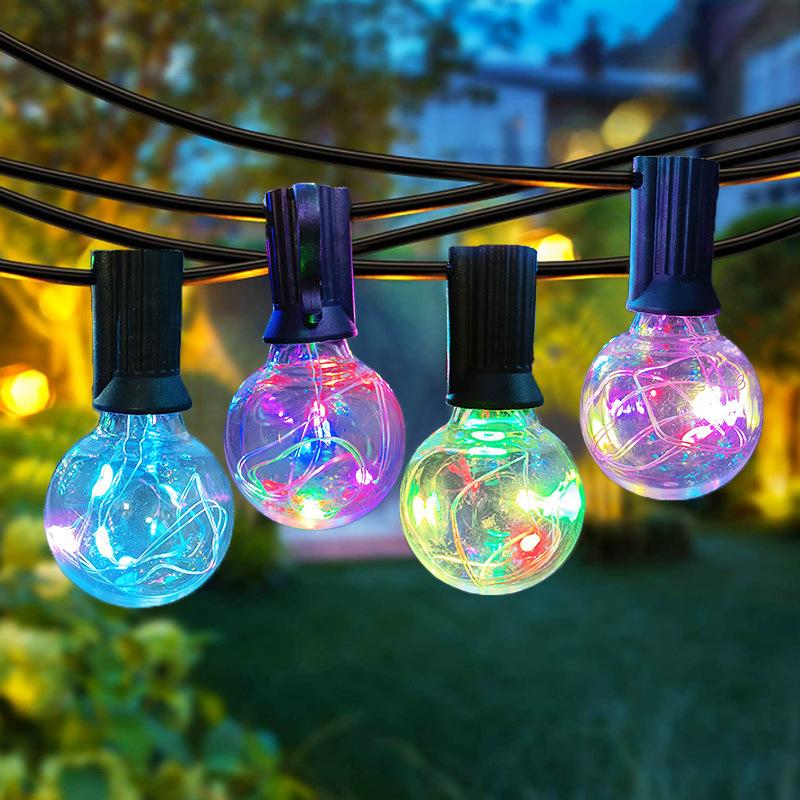 Stornfield | 35 FT G40 Outdoor LED String Lights Connectable Dimmable Waterproof Patio String Lights Decorative Lighting with Remote Control for Garden, Wedding, and Party Decorations