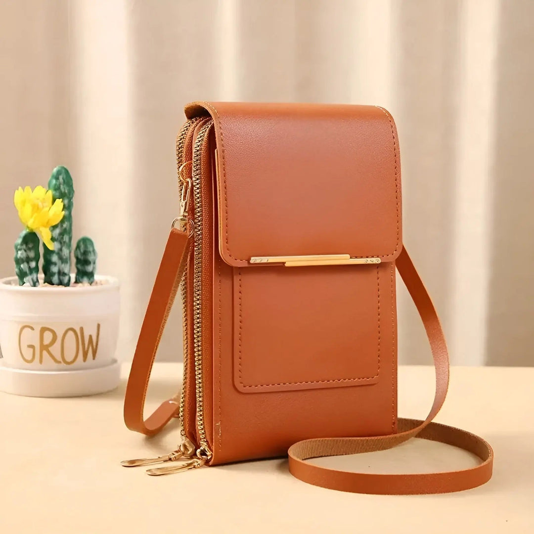 Soft Leather Shoulder Bag with Anti-Theft Protection - SafeTouch | Stornfield