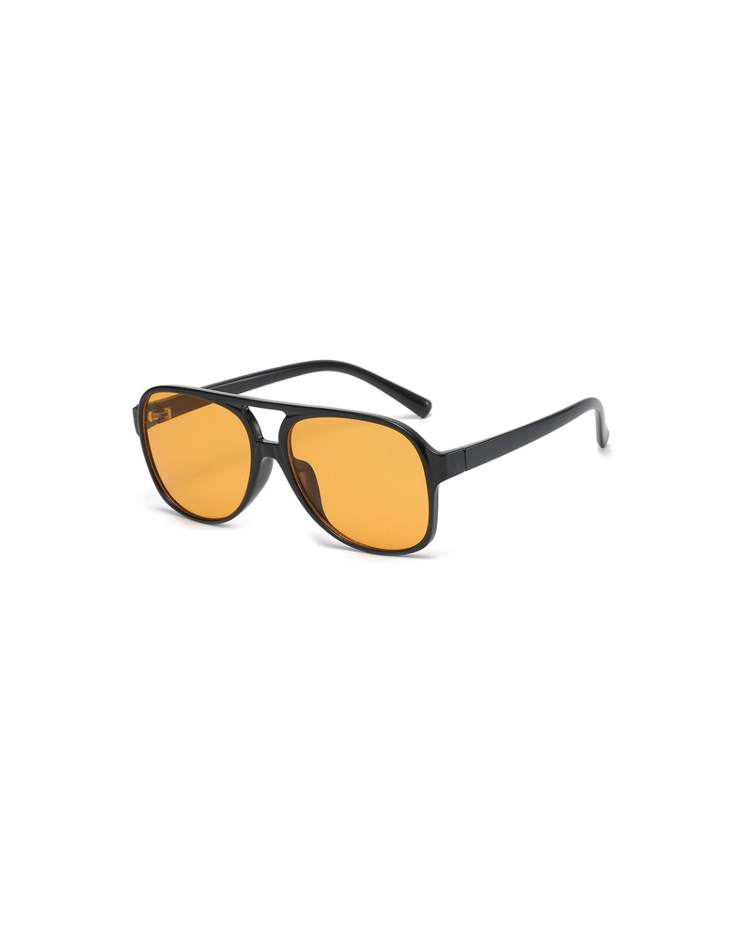 Oversized Aviator Sunglasses with Orange Lenses and UV Protection | Stornfield