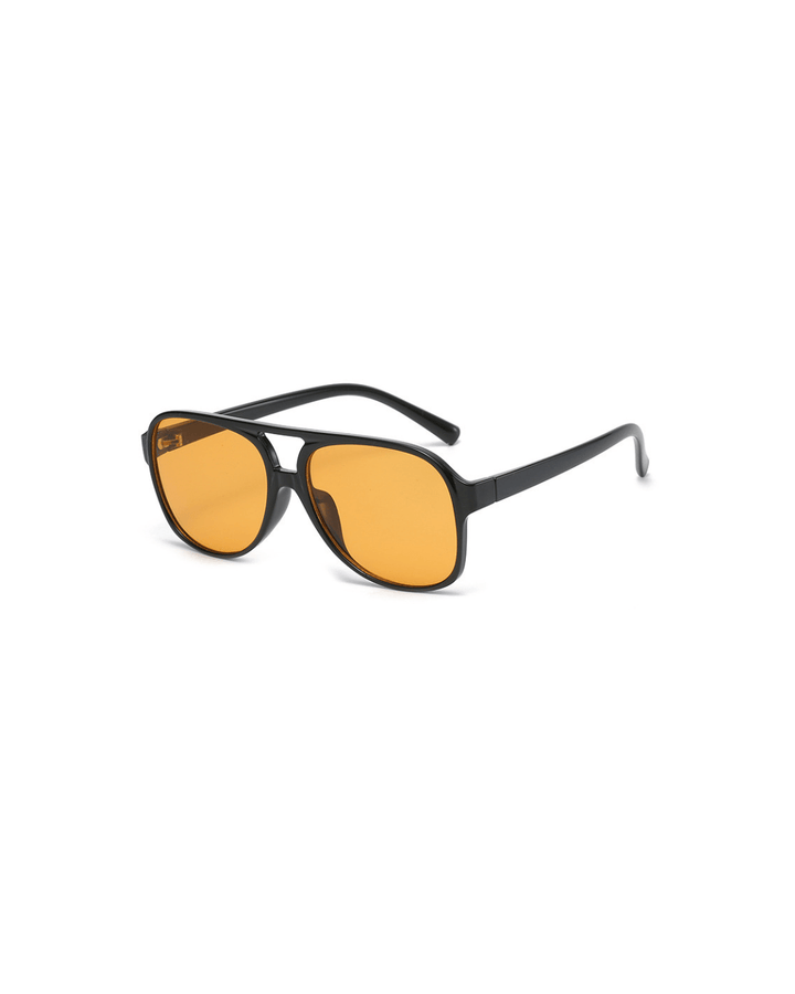 Oversized Aviator Sunglasses with Orange Lenses and UV Protection | Stornfield