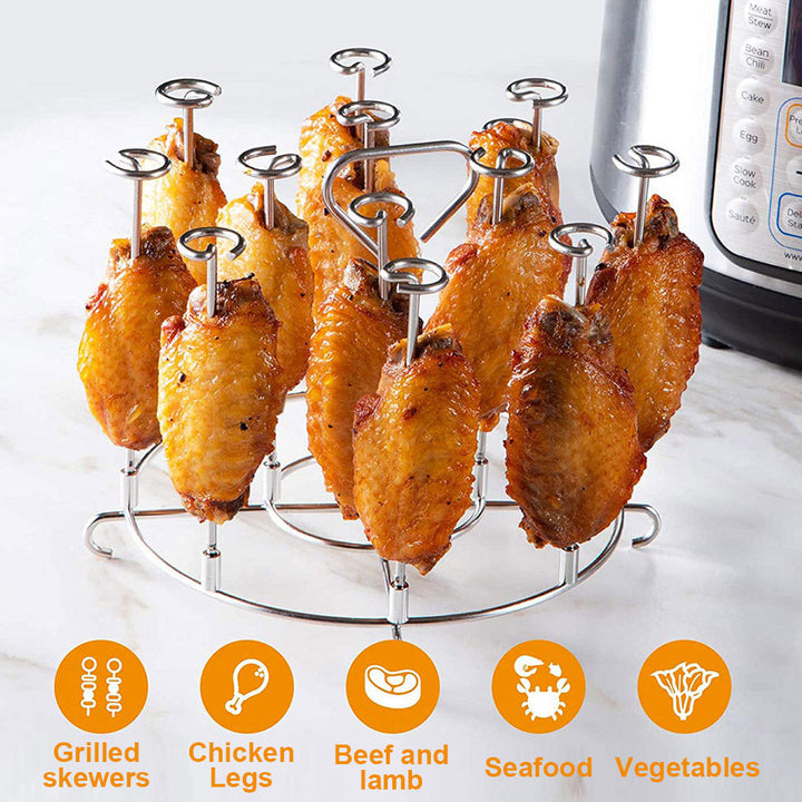 Kitchen Air Fryer Rack Accessory BBQ Grill Tray Roasting Holder Tool | Stornfield
