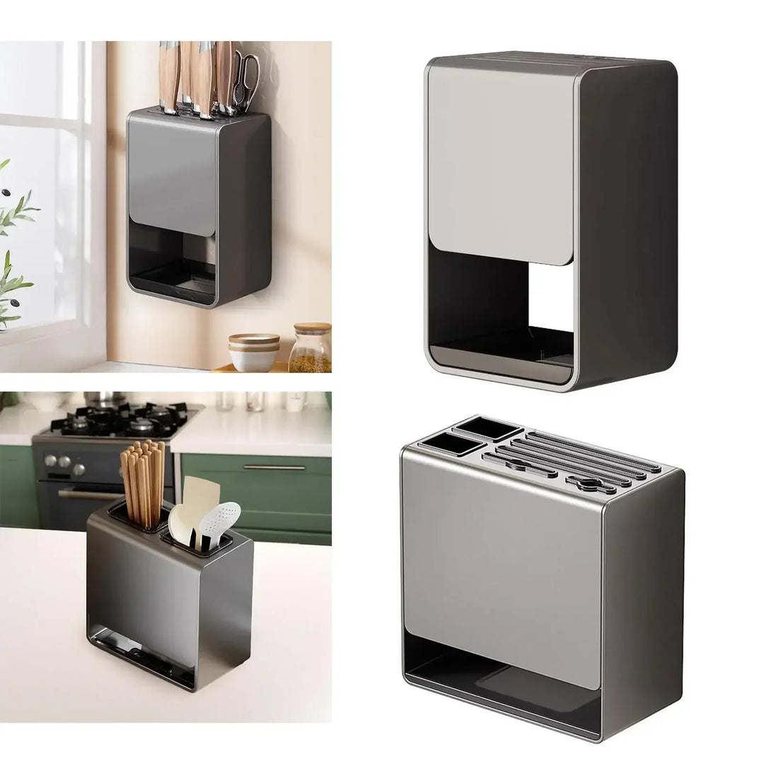Kitchen Knife Holder Multifunctional No-Drill Household Storage Rack | Stornfield