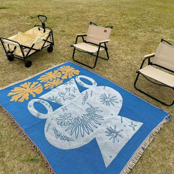 Knitted Jacquard Throw Blanket for Cozy Home Decor | Stornfield