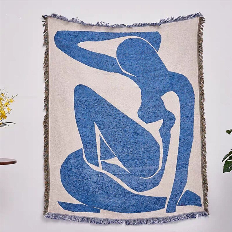 Knitted Jacquard Throw Blanket for Cozy Home Decor | Stornfield