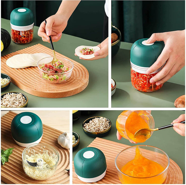 ChopEase Electric Garlic Press – USB rechargeaStornfielde – Compact & Powerful – 250ml | Stornfield
