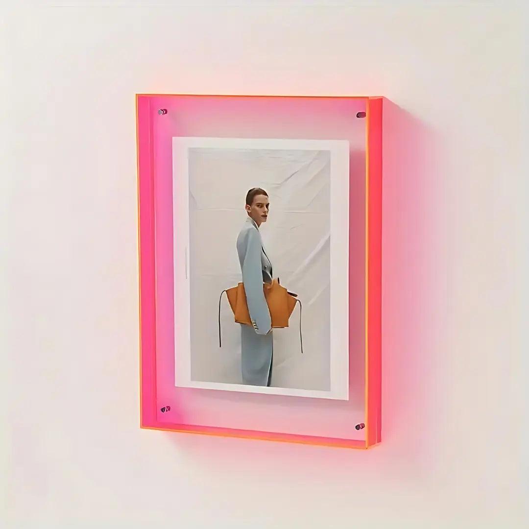 Stornfield | Acrylic Photo Frame | Neon Minimalist Desk Display