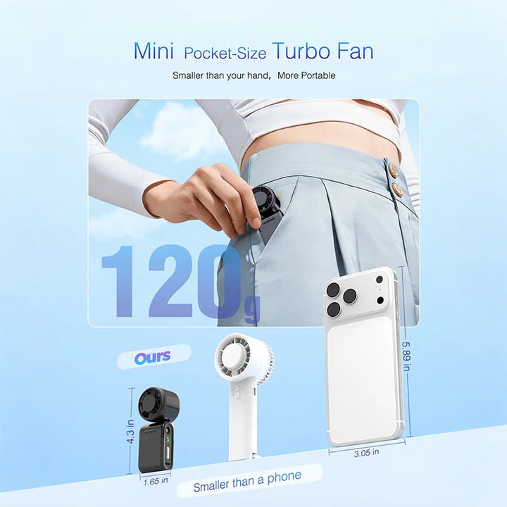 Foldable Handheld Turbo Mini Portable Fan | Stornfield