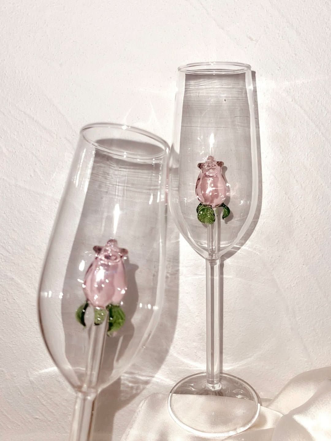Stornfield | La Vie En Rose | Champagne Flute - Handmade