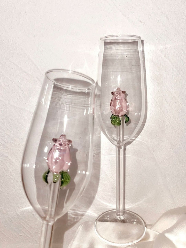 Stornfield | La Vie En Rose | Champagne Flute - Handmade