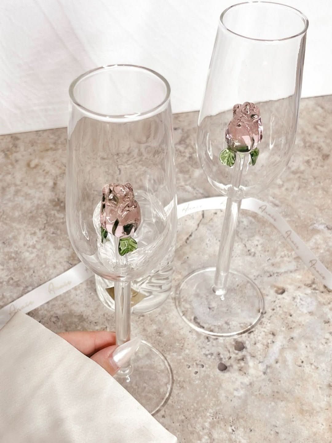 Stornfield | La Vie En Rose | Champagne Flute - Handmade