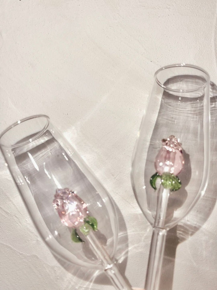 Stornfield | La Vie En Rose | Champagne Flute - Handmade