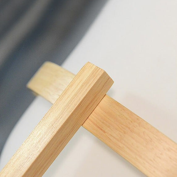 Japanese Wooden Bedside Lamp with Glass Stone Shade | Stornfield