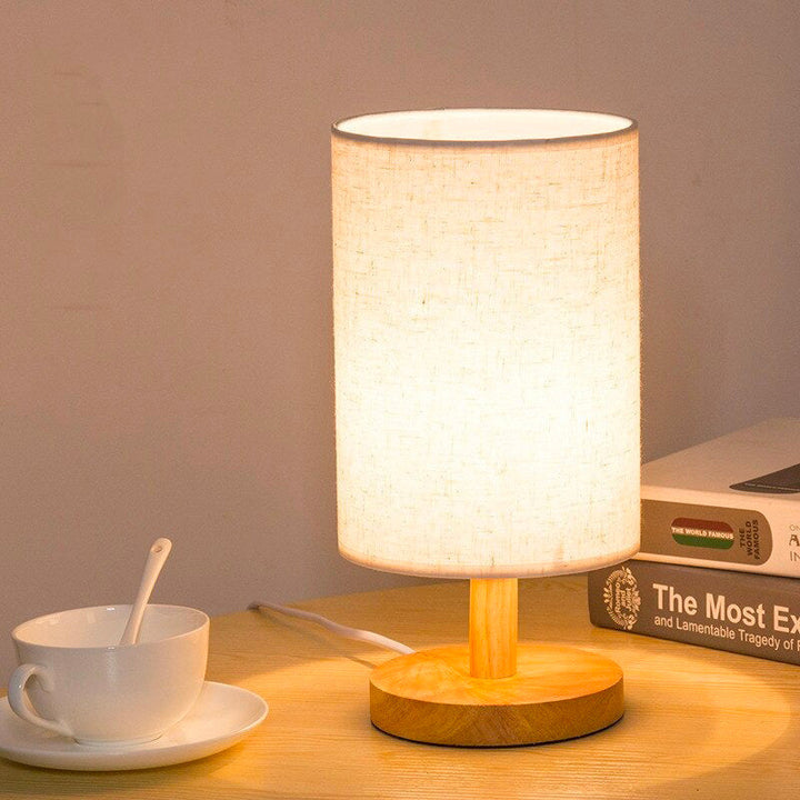 Scandinavian Wooden Bedside Lamp with Touch Control Design | Stornfield