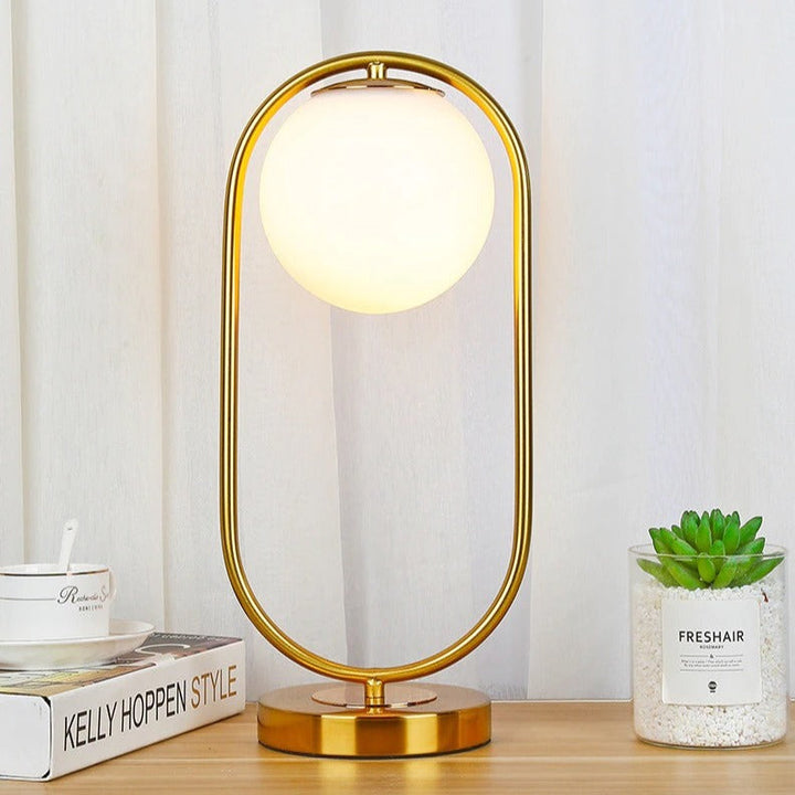 Design Moon Ball Bedside Lamp - Chic Glass Glow Light | Stornfield