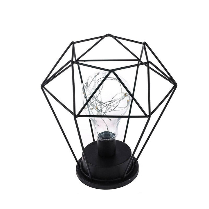 Industrial Battery-Powered Bedside Lamp With Colorful Beads | Stornfield