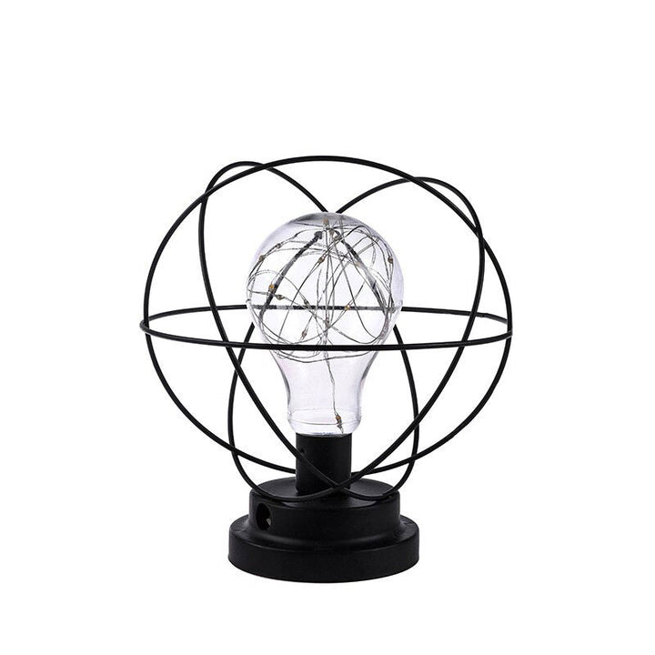 Industrial Battery-Powered Bedside Lamp With Colorful Beads | Stornfield