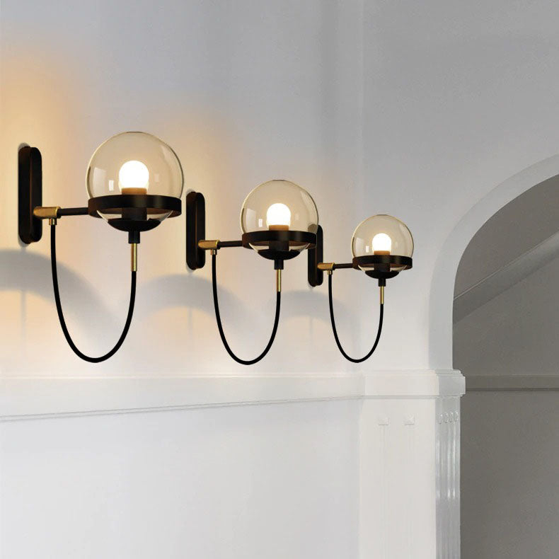 Chic Design Wall Bedside Lamp Sconce with Glass Ball Shade | Stornfield