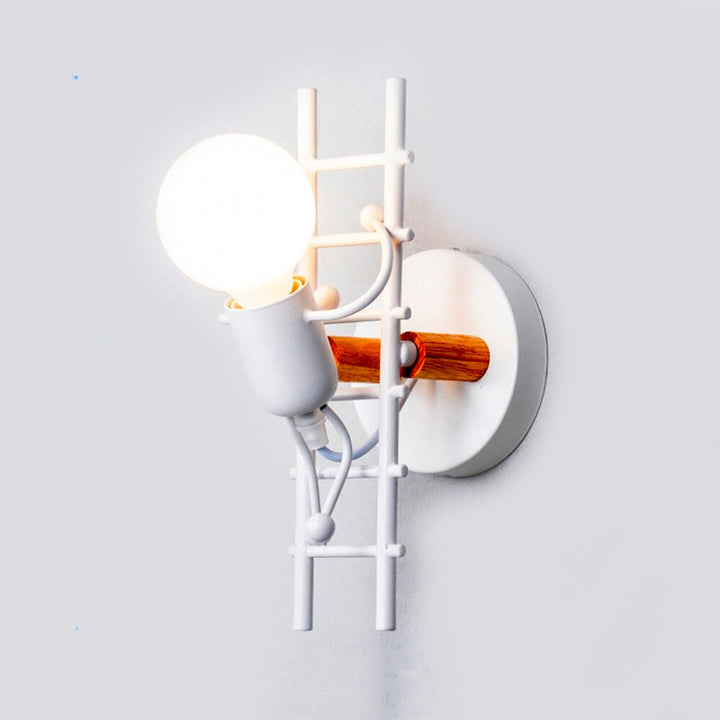 Industrial Original Wall Bedside Lamp with Metal and Wood | Stornfield