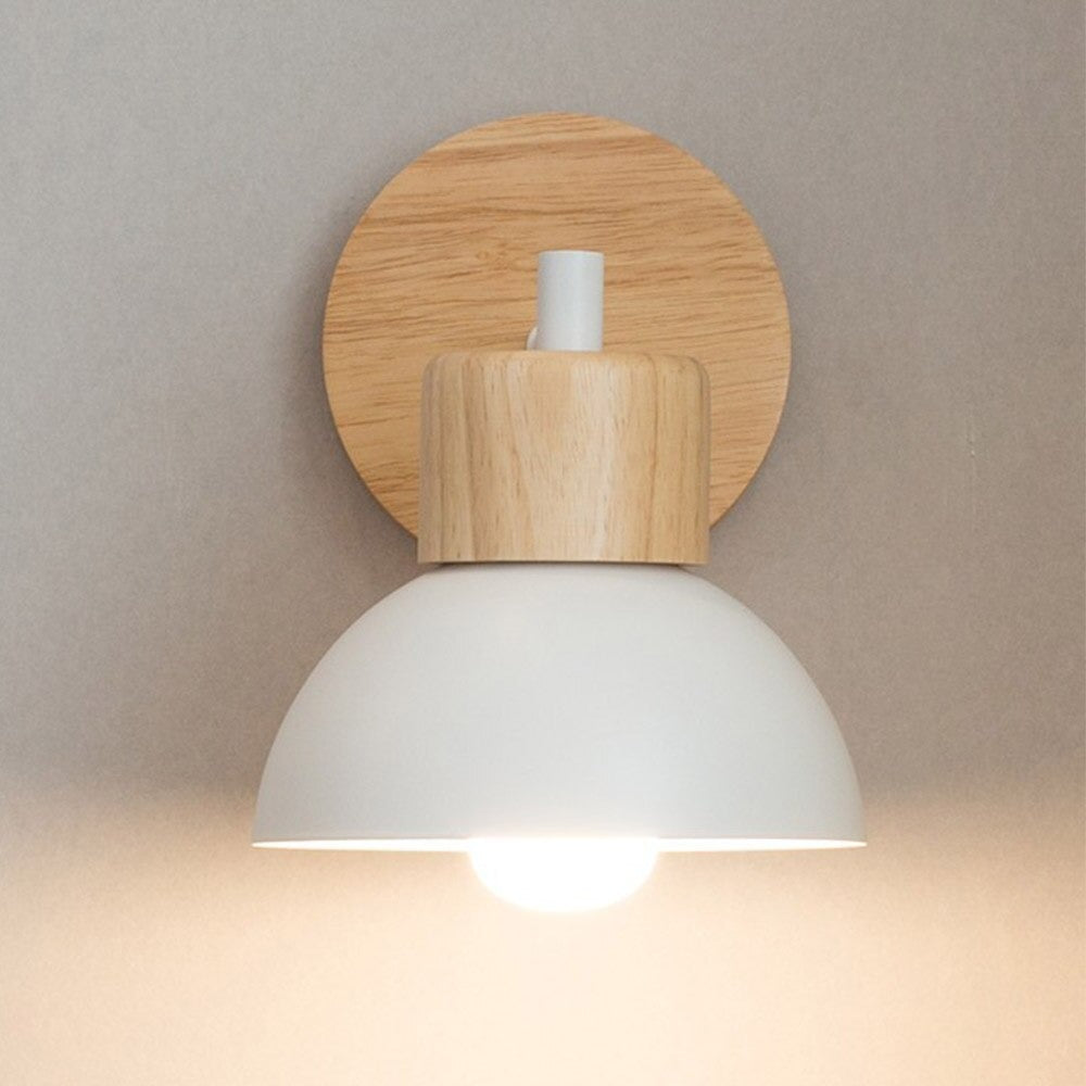 Retro Wooden Wall Bedside Lamp with Vintage Edison Style | Stornfield