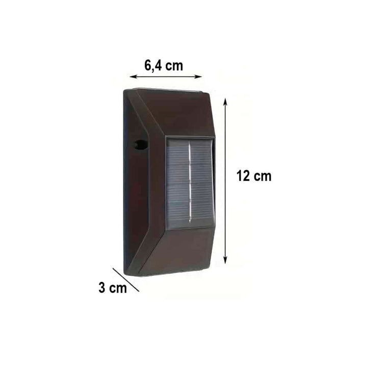 LED solar cell wall light (up-downlight), 2 pcs. Black | Stornfield