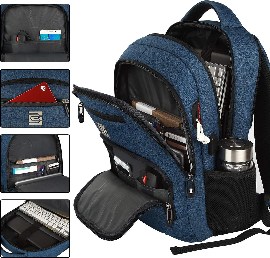 Slim Anti-Theft Laptop Backpack with USB Charging Port | Stornfield