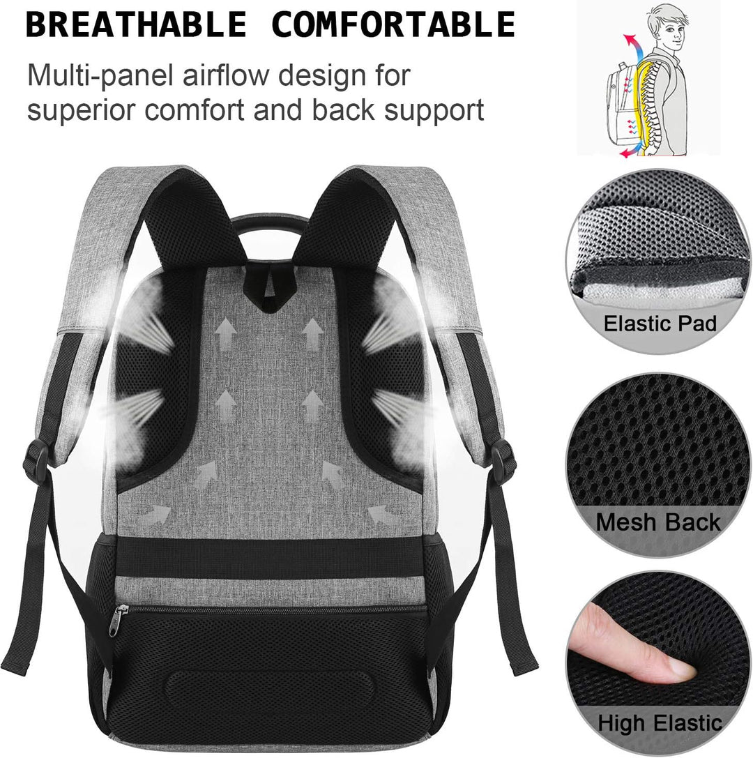 Slim Anti-Theft Laptop Backpack with USB Charging Port | Stornfield