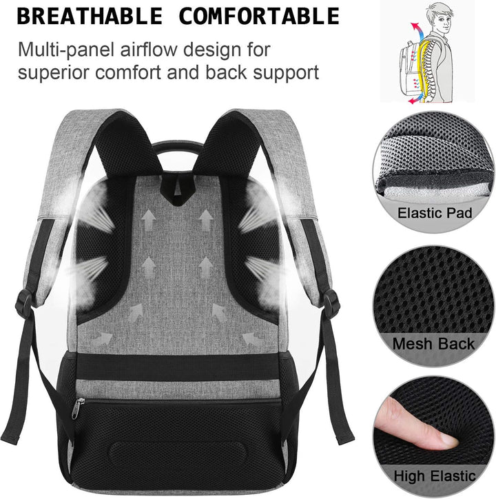 Slim Anti-Theft Laptop Backpack with USB Charging Port | Stornfield