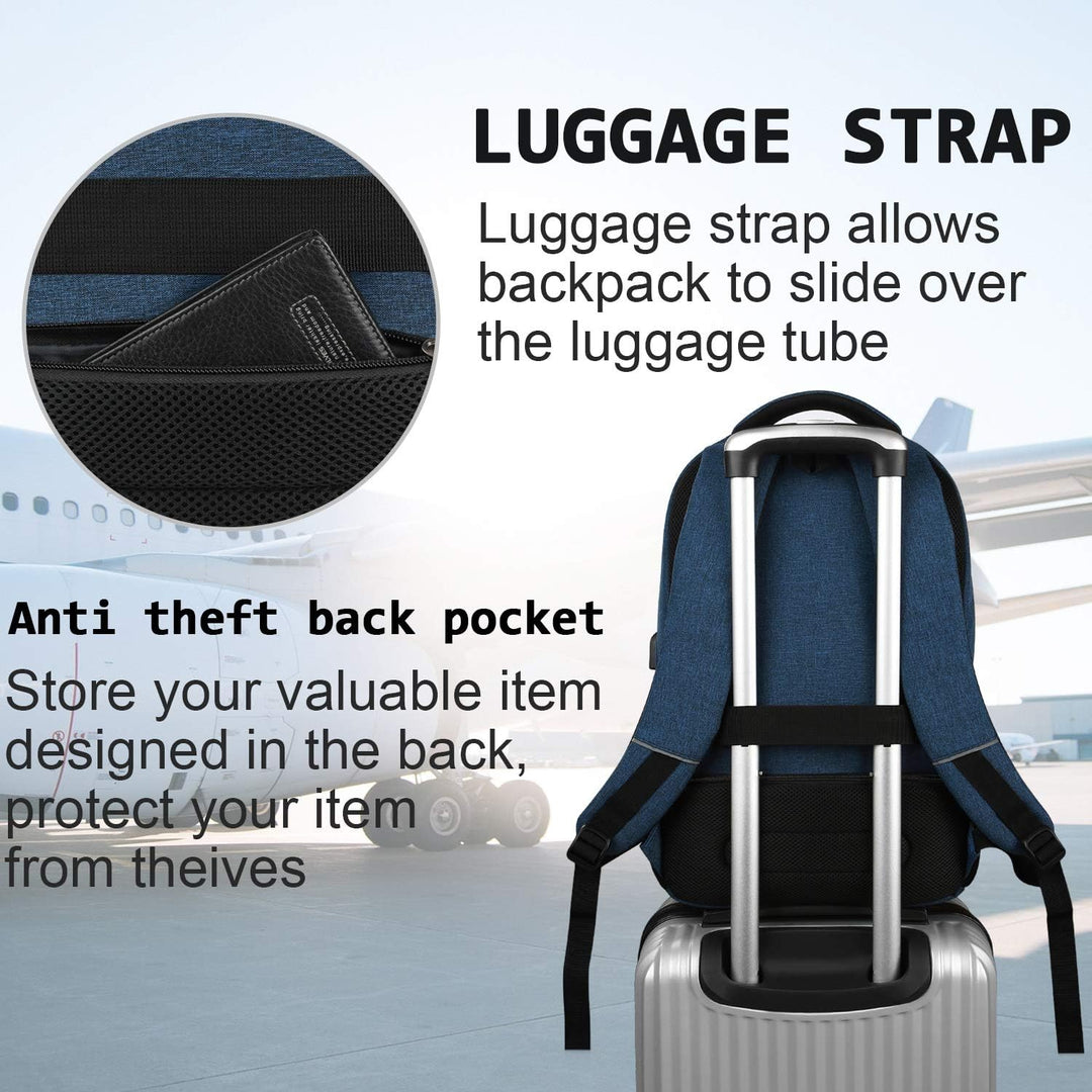 Slim Anti-Theft Laptop Backpack with USB Charging Port | Stornfield
