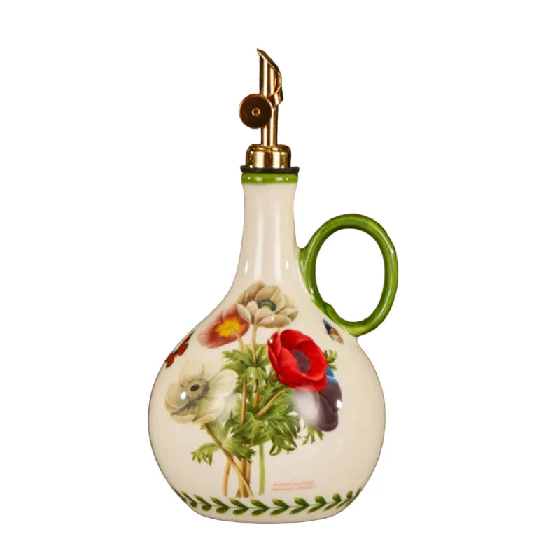 Large Capacity Ceramic Kitchen Oil Dispenser with Pump and Handle | Stornfield