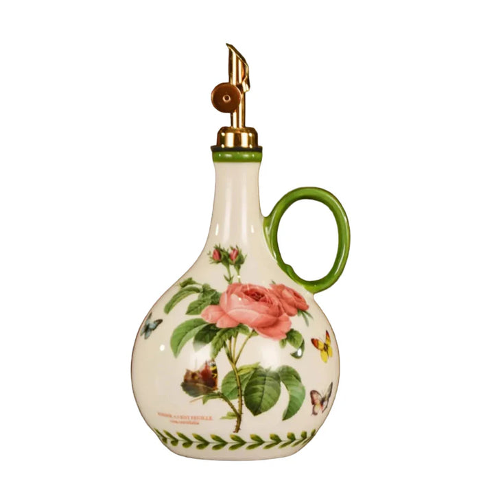 Large Capacity Ceramic Kitchen Oil Dispenser with Pump and Handle | Stornfield