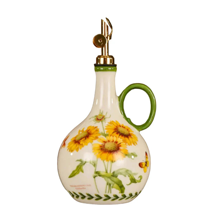 Large Capacity Ceramic Kitchen Oil Dispenser with Pump and Handle | Stornfield