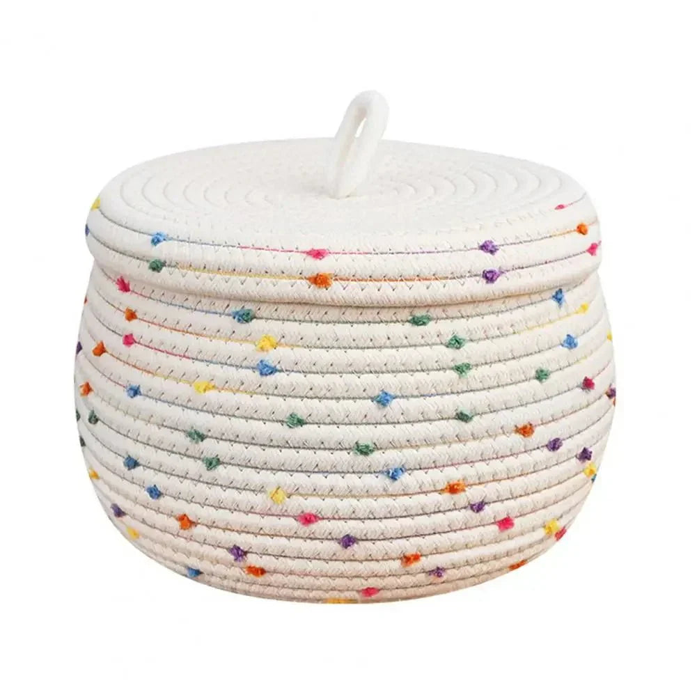 Stornfield | Large Cotton Rope Storage Basket with Lid