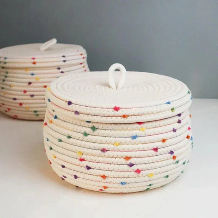 Stornfield | Large Cotton Rope Storage Basket with Lid