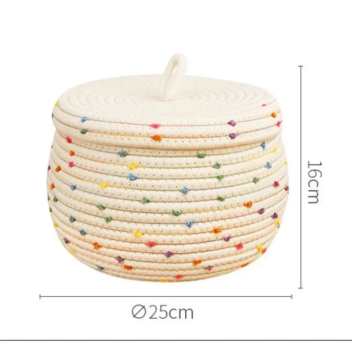 Stornfield | Large Cotton Rope Storage Basket with Lid