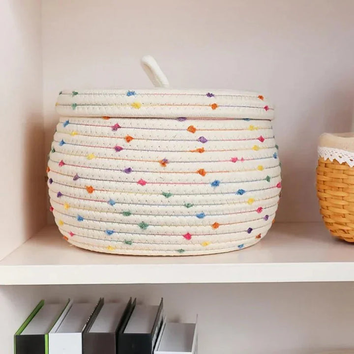 Stornfield | Large Cotton Rope Storage Basket with Lid