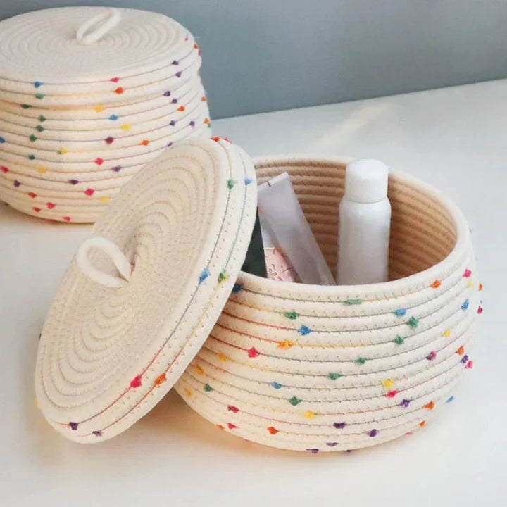 Stornfield | Large Cotton Rope Storage Basket with Lid