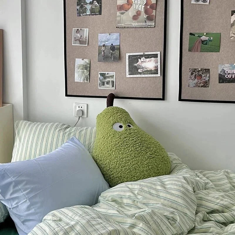 Large Plush Pear Sofa Cushion for Cozy Bedroom Decor | Stornfield