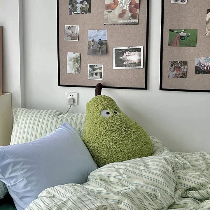 Large Plush Pear Sofa Cushion for Cozy Bedroom Decor | Stornfield
