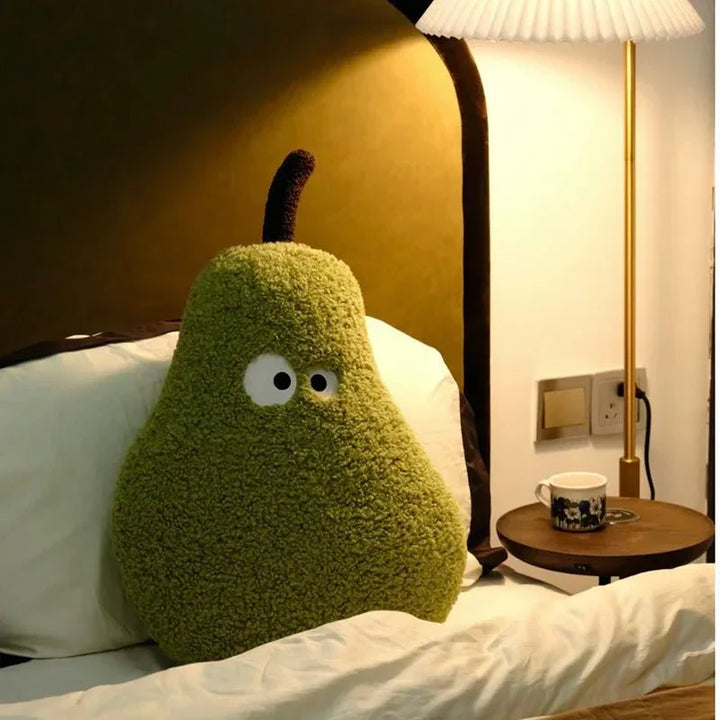 Large Plush Pear Sofa Cushion for Cozy Bedroom Decor | Stornfield