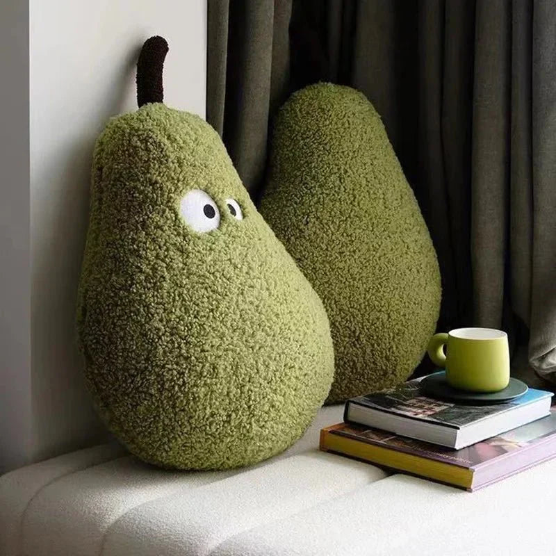 Large Plush Pear Sofa Cushion for Cozy Bedroom Decor | Stornfield